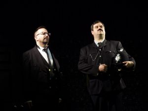 Pete Watt as Wadsworth and Robin Hawkins as the Bobby